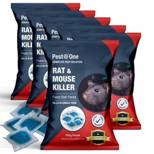 90 Rat Killer Pasta Poison Sachets Mouse Mice Rat Control - Bait Single Feed BU
