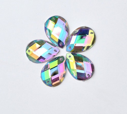 Teardrop pear crystal - crystal, ab