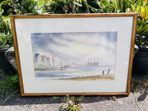 Watercolour river thames - watercolour,