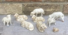 Vintage Sheep Figurines X9 -