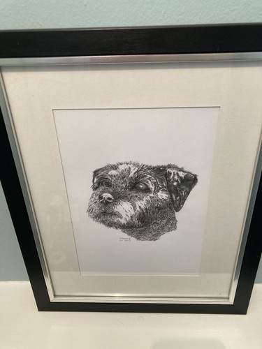 Patterdale terrier print - terrier,
