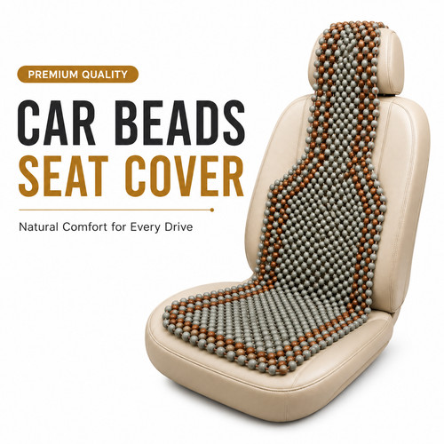Wooden bead car - van, front