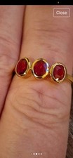 9ct Yellow Gold Ceylon Padparadscha Sapphire Ring
