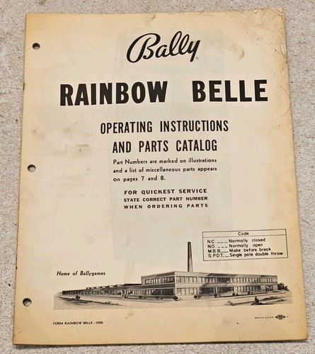 Bally rainbow belle pinball - bally,