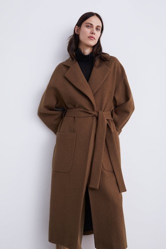 Zara 100 wool brown long - 100%,