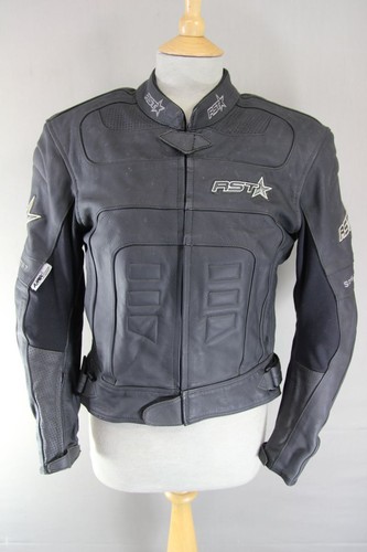 Rst black leather biker jacket - rst,