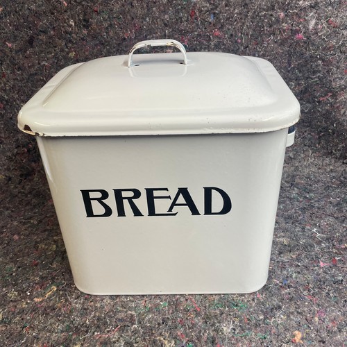 Vintage white enamel - white, bin