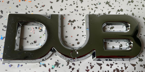 Chrome dub car badge emblem - car,