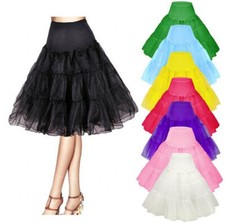 Women Short Tutu Petticoat Crinoline Vintage Wedding Skirt Underskirt Rockabilly