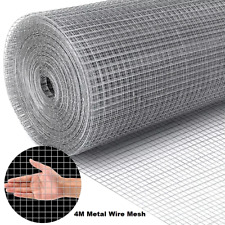 4m Galvanized Wire Mesh Fencing Netting Hutch Chicken Coop Garden Welded Woven