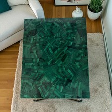 Semi Precious Marble Malachite Coffee Table Top Handmade Decor Christmas Gifts