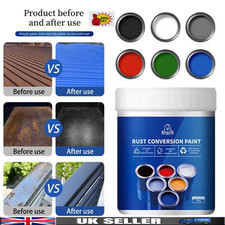 300/500g Weatherproof Rust Converter Paint for Metal Metallic Paint Black Safe