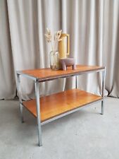 Vtg Mid Century 70s Chrome Drinks Bar Side Table Trolley Retro Danish R657