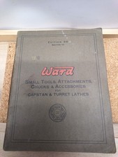 Ward Lathe Tooling Book Small Tools, Attachments,Chucks & Accessories Capstan