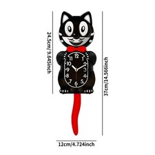Classic Black Kit Cat Clock