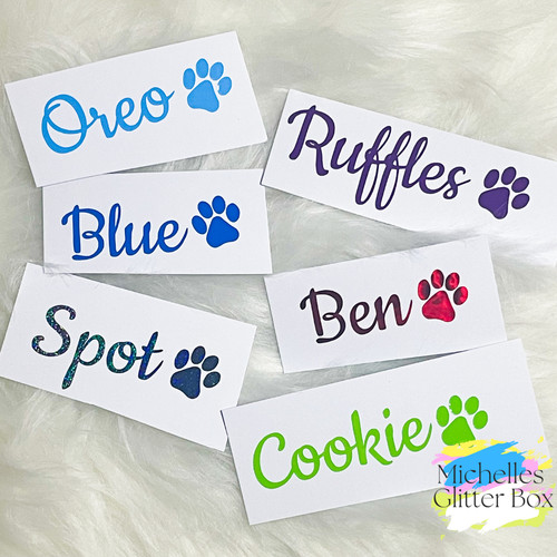 Personalised pet name sticker - personalised,
