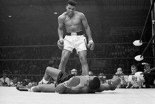 MUHAMMAD ALI vs. SONNY LISTON - "PHANTOM PUNCH 1965"   - A4 PHOTO