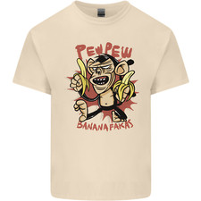 Pew Pew Bananafakas Bananas Monkey Mens Light Cotton T-Shirt