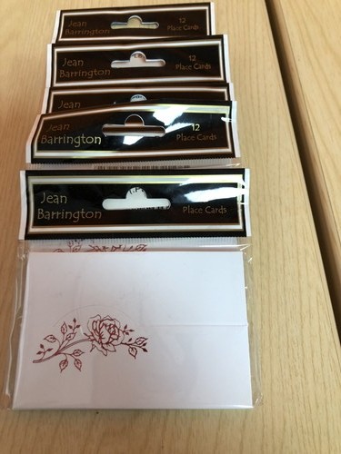 Table place cards red - cards,