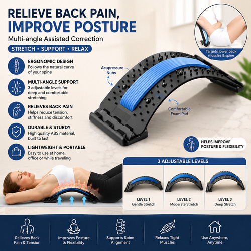 Magnetic back stretcher lumbar - magnetic,
