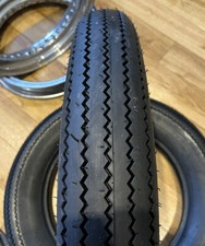 Pair Of Tyres.  5.00 - 16 ribbed tyres Harley WLA WL WLC Bobber Vintage Cruiser