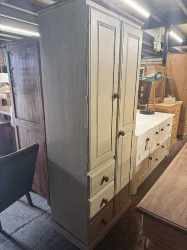 Solid pine wardrobe - solid,