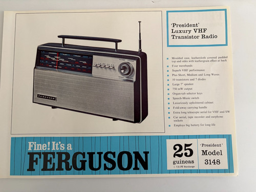 Ferguson 3148 president vhf - 3148,