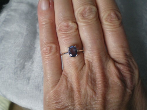Colour change fluorite ring - change,