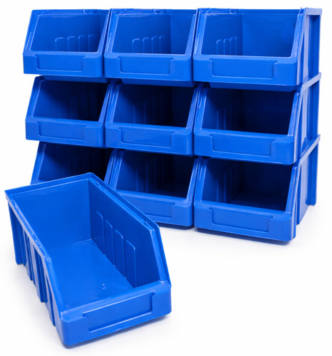 Blue size storage - size, bins