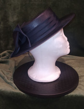 Elegant Navy Blue Wide Brim