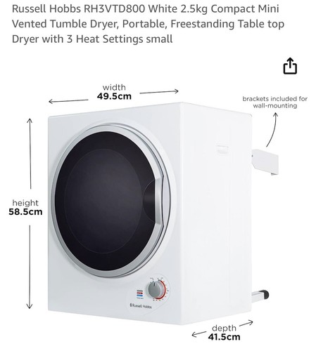 Russell hobbs rh3vtd800 white - hobbs,