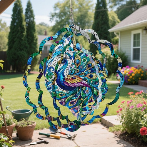 Metal wind butterfly - 3d,