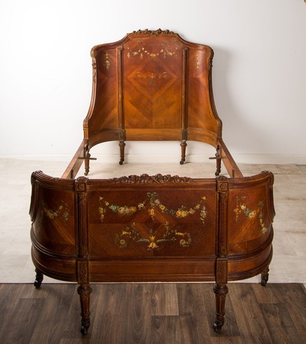 Antique french painted bed - french,