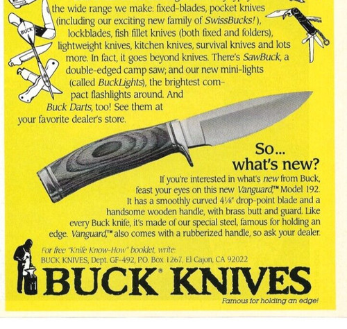 Vintage 1983 buck knives - knives, print