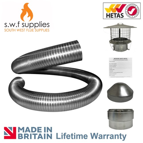 Flexible flue liner logburner - flexible,