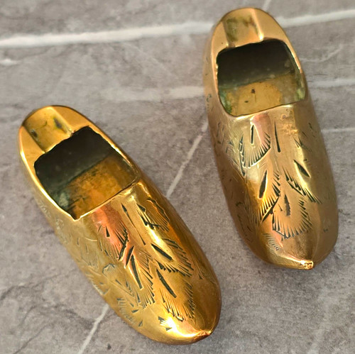 Pair vintage brass pointed - vintage,