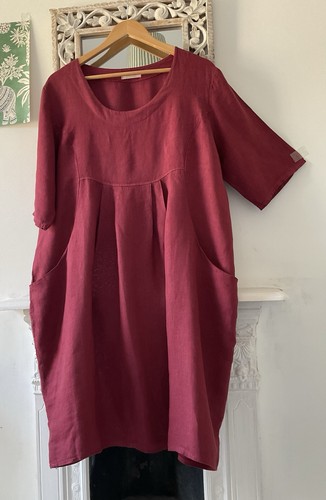 Lovely burgundy linen cocoon - lovely,