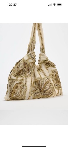 Zara bucket bag with beading - zara,