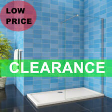 Walk in Wet Room Shower Screen Panel 8mm EasyClean Glass Shower Cubicle and Tray