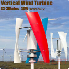 3KW Wind Turbine Generator 3-Blade 12V/24V/48V Power Windmill w/ MPPT Controller