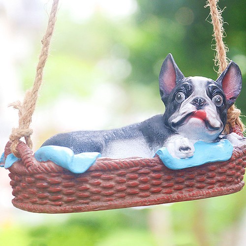 Garden dog statue cute resin - garden,