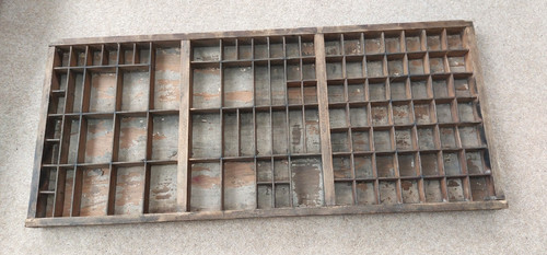 Vintage wooden printers - , tray