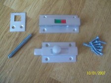 Toilet Bathroom door lock Indicator bolt Aluminium NEW