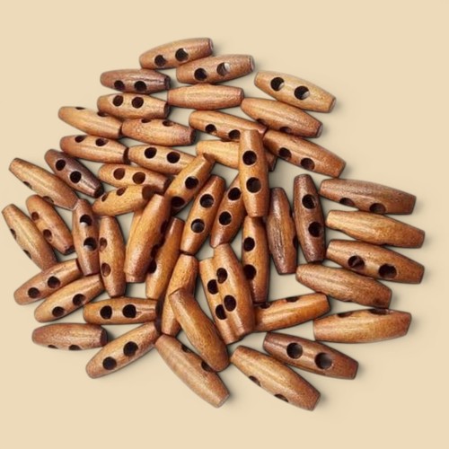 30mm wooden brown toggle - 30mm,