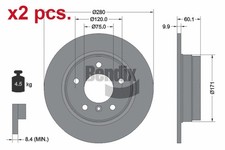 X2 PCS REAR BRAKE DISC ROTOS X2 PCS SET BDS1639 BENDIX BRAKING I