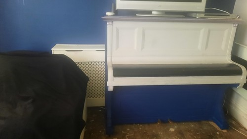 Upright piano keys painted - piano,