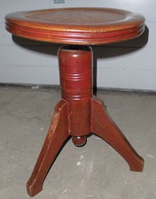 art nouveau piano stool antique old piano stool chair round top deco 3 leg 