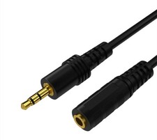 Gold Plated 3.5mm Male to Female AUX Audio Cable 3M - Headphone Car Phone Cord