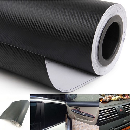 Black carbon fiber vinyl - 3d,