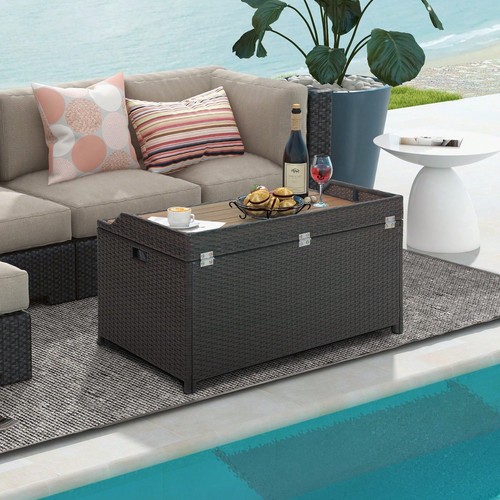 170l brown rattan outdoor - rattan,